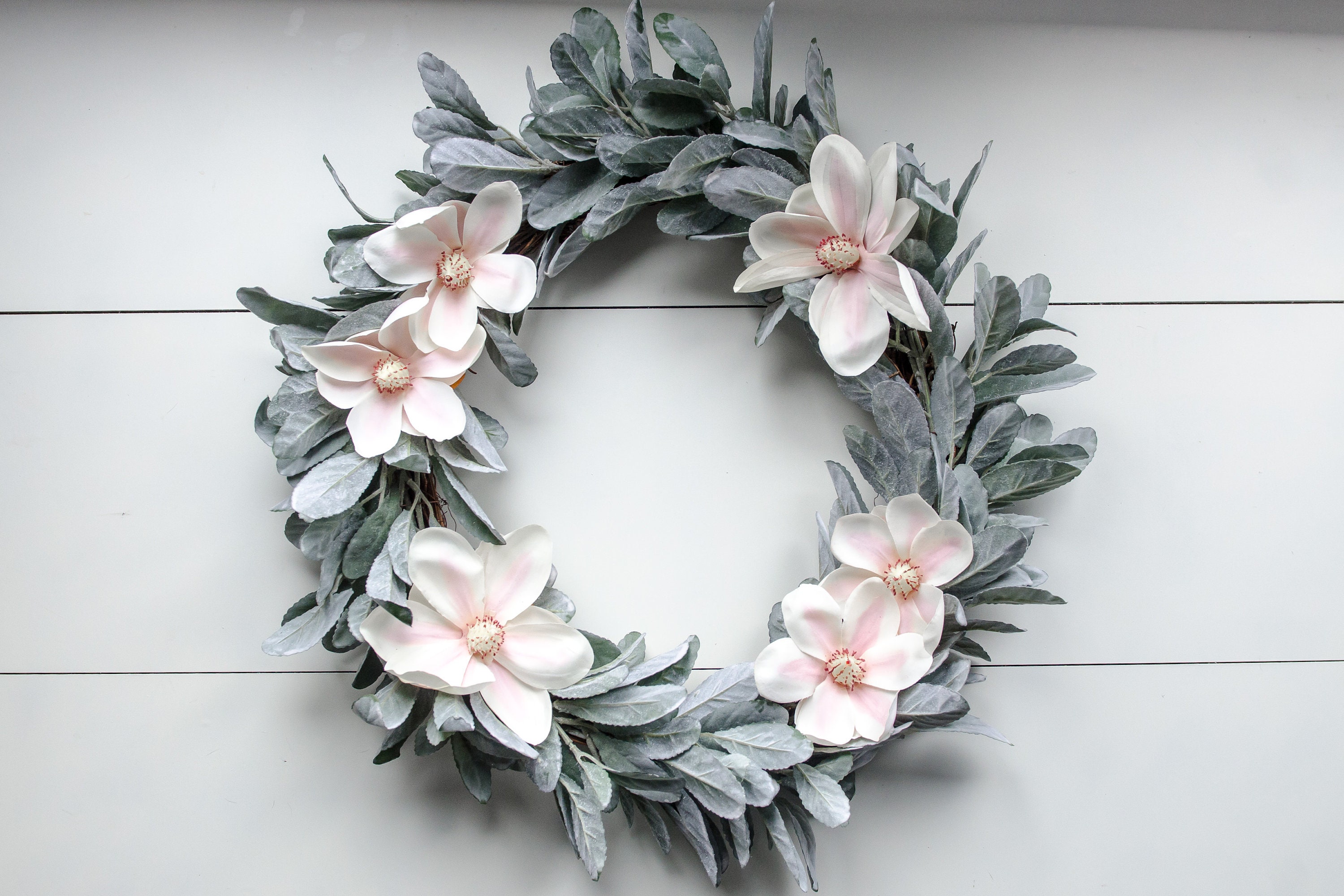 Peony lambs ear wreath for front door, front door wreaths year round, rustic wall decor, farmhouse wall decor, farmhouse wreath