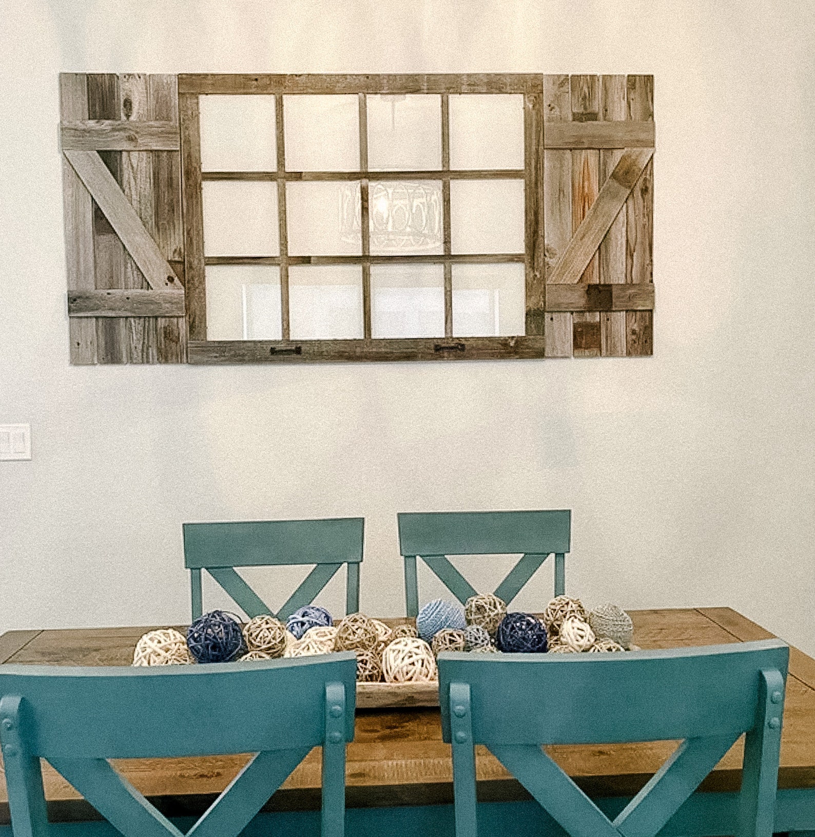 Large Farmhouse Wall Decor Mirror Wall Art Rustic Farmhouse Etsy