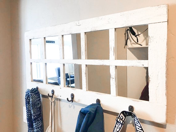 10 Pane Farmhouse Wall Decor Window Mirror Rustic - Window Mirror Wall Art 10 Pane Farmhouse Wall Decor Window Mirror Rustic - Window Mirror Wall Art