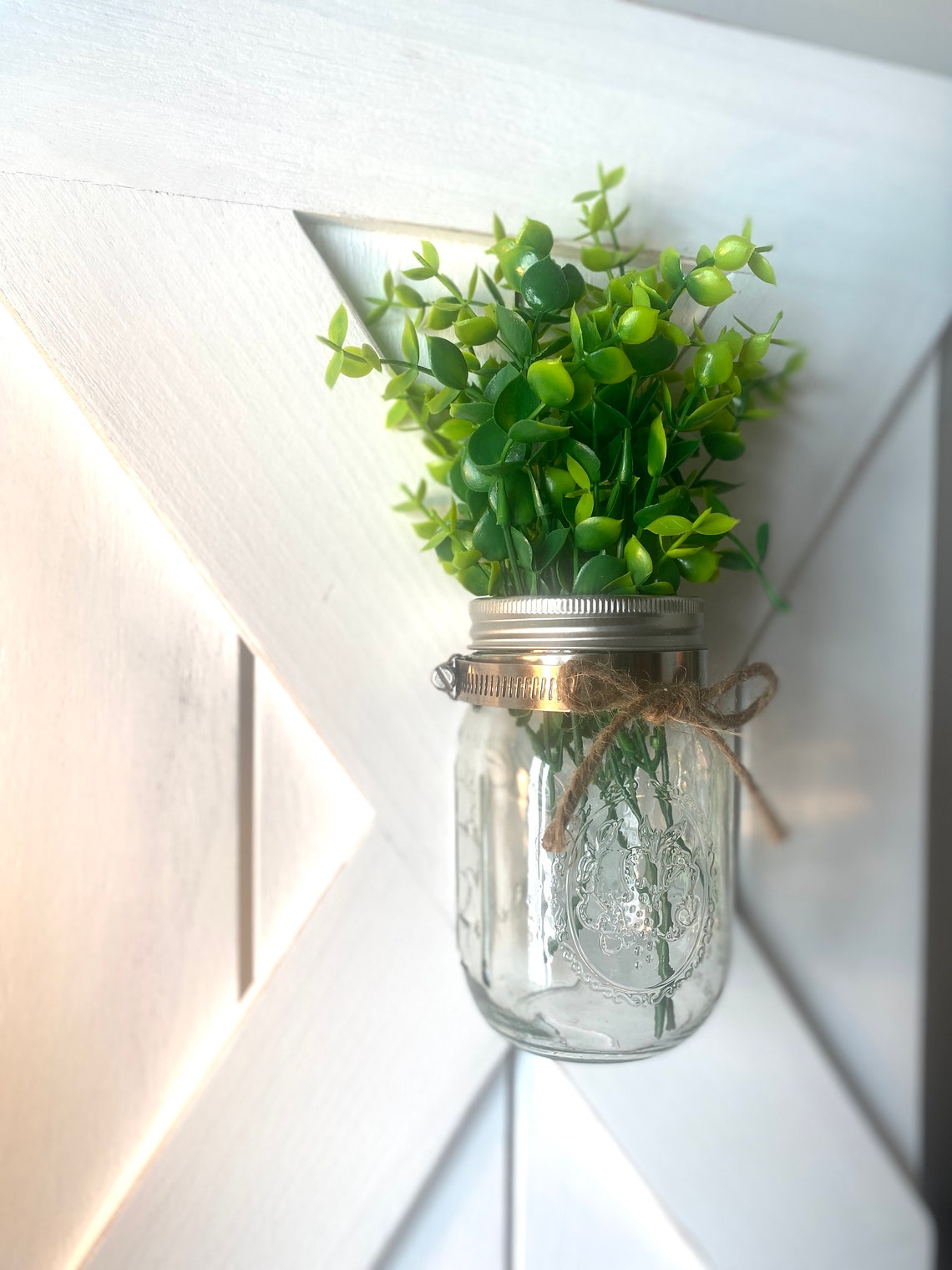 Hanging Mason Jar Farmhouse Wall Decor Mason Jar Sconces Etsy