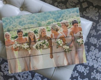 Foto de boda personalizada en madera, regalo de aniversario personalizado, cuadro de boda para pared, impresión fotográfica en madera, regalo para parejas
