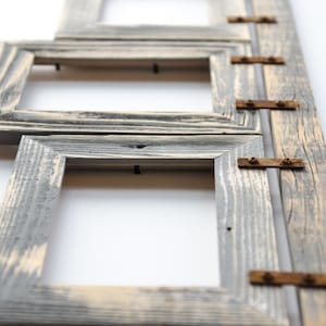 Barnwood Collage Frame 3 5x7 Multi Opening Frame. Rustic Picture Frame. Picture Frame Collage. Gray Picture Frame. Wood Picture Frame image 2