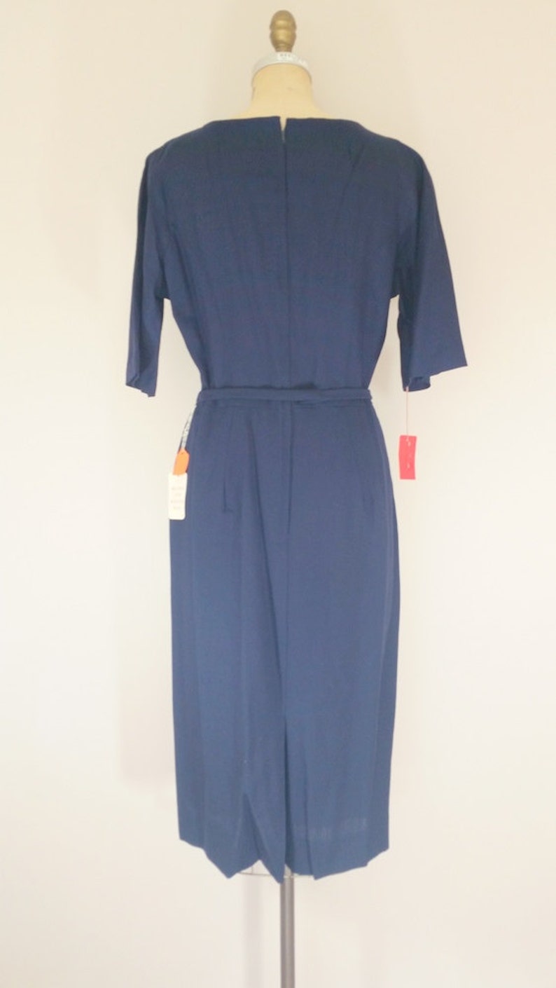 1960s Navy Blue Dress // BOARDROOM TO BEDROOM Dress // Vintage | Etsy