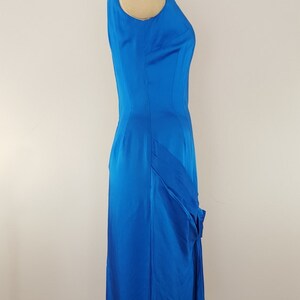 Vintage 1950s Satin Cocktail Dress / Sapphire Blue / Small - Etsy
