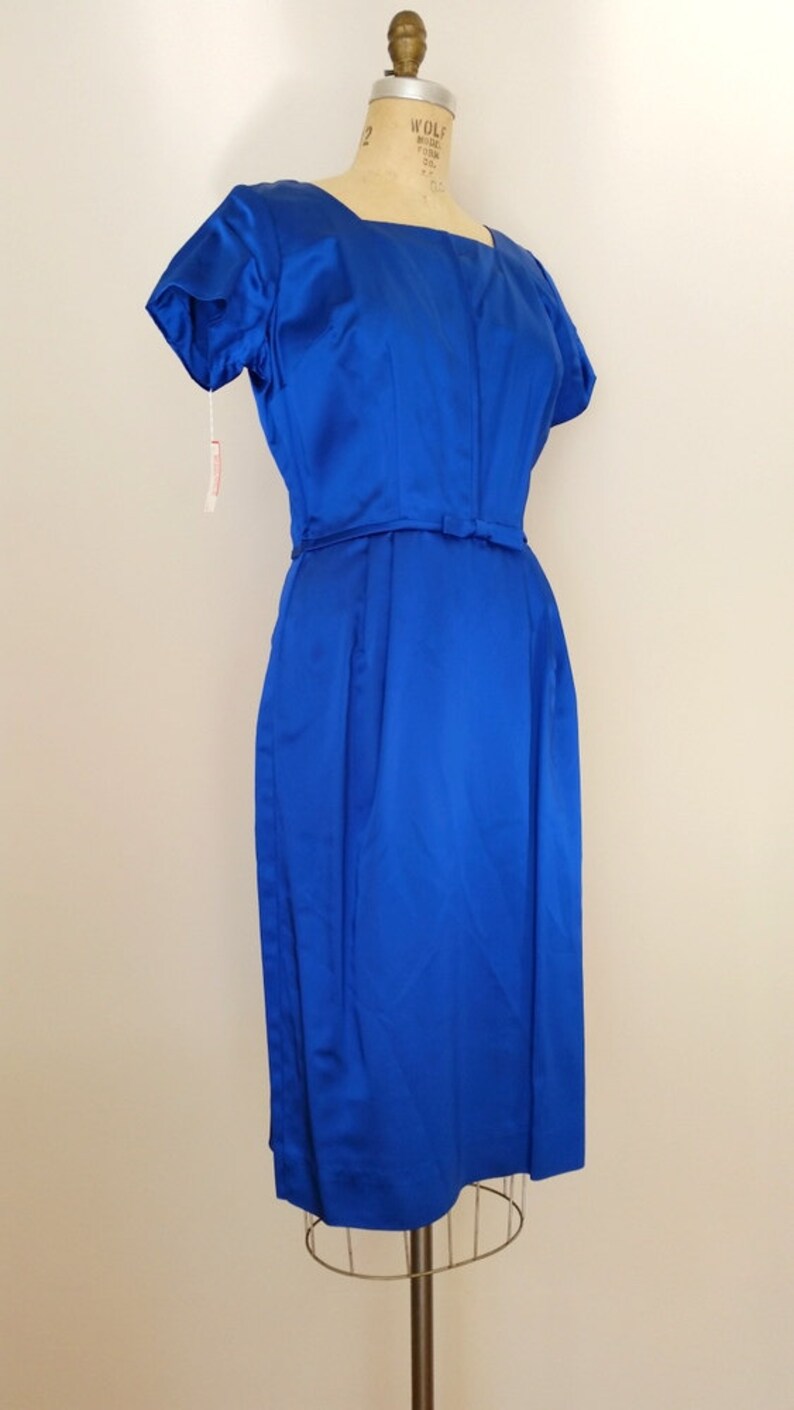 1950s Cocktail Dress // A ROYAL AFFAIR Dress // Royal Blue | Etsy