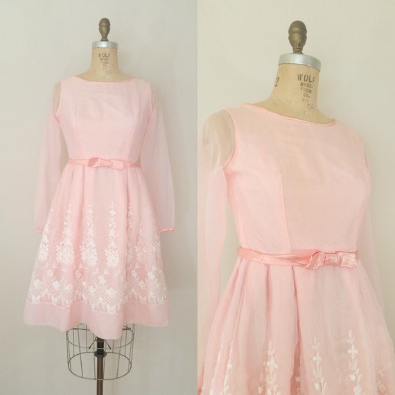 1950s Prom Dress // Love At First Blush Dress // … - image 1