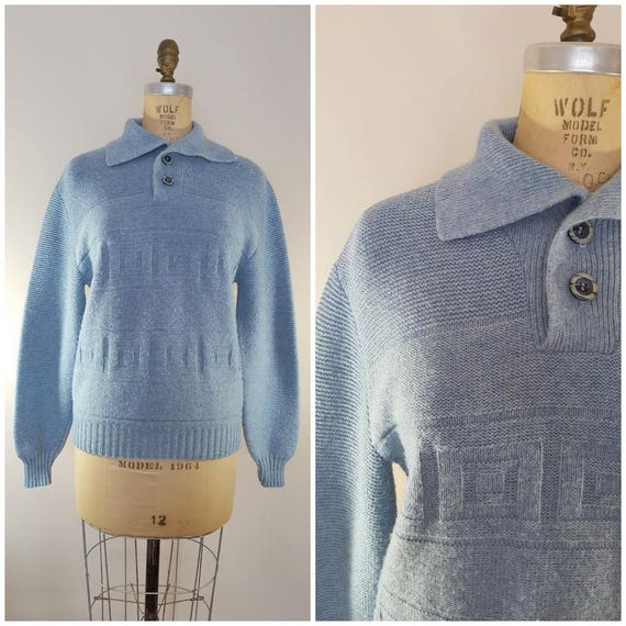 Vintage 1970s Wool Sweater / Barclay / Shetland W… - image 1