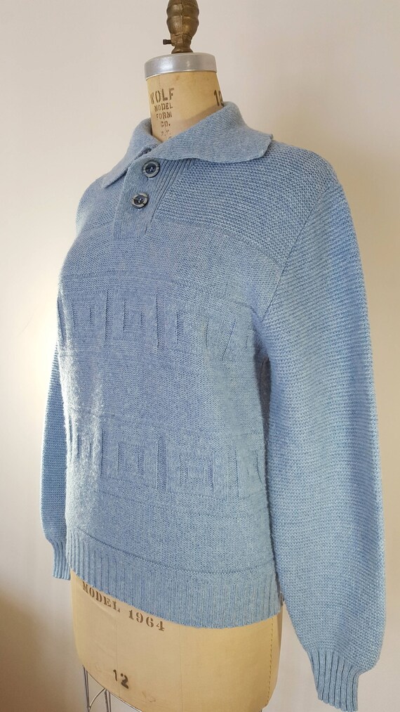 Vintage 1970s Wool Sweater / Barclay / Shetland W… - image 4