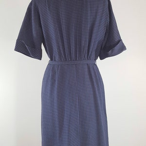 Vintage 1960s Nelly Don Dress / Blue and Black Houndstooth / - Etsy