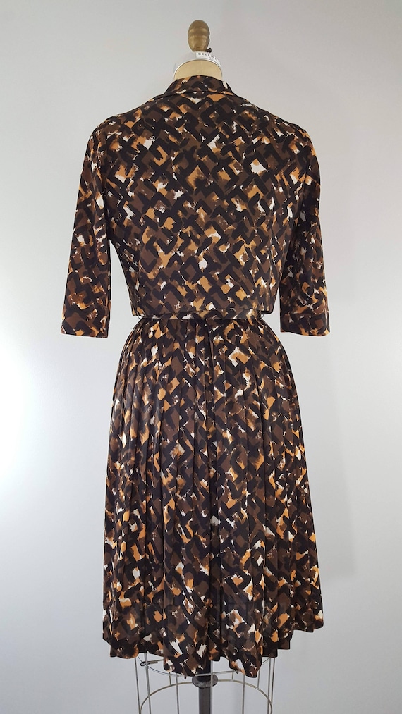 Vintage 1960s Dress and Jacket Set / Abstract Pri… - image 5