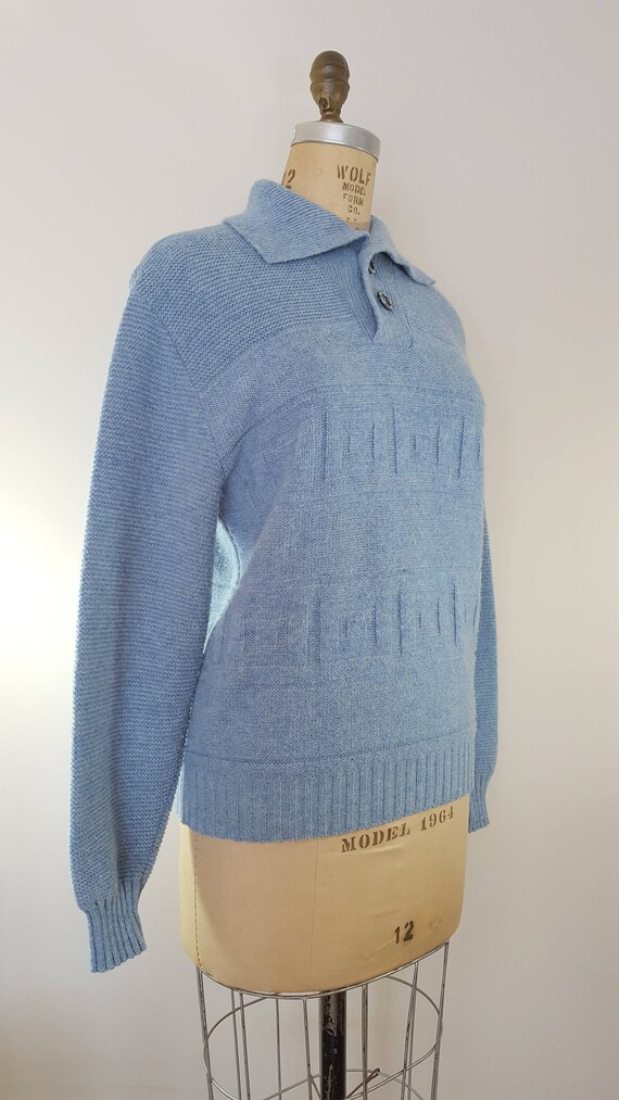 Vintage 1970s Wool Sweater / Barclay / Shetland W… - image 6