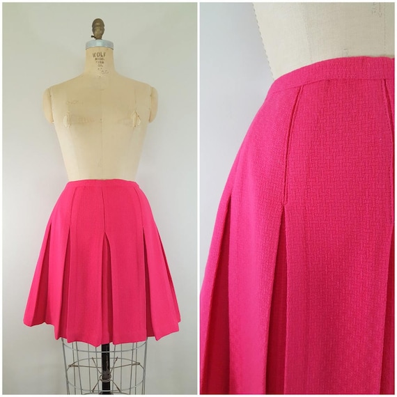 Vintage 1960/'s Baby Pink Silk 2 Piece Skirt and Top Set