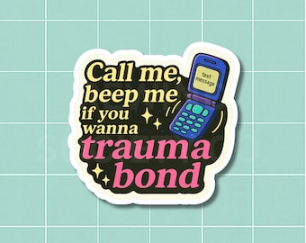 Kim Possible Flip Phone Sticker: Y2K Nostalgia Humor Decal, Call Me, Beep Me