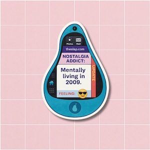 Pear Phone Sticker • Victorious Inspired Sticker • 2000s Nostalgia Vinyl Decal • Mentally Living in 2009 • Y2K Retro Phone Laptop Sticker
