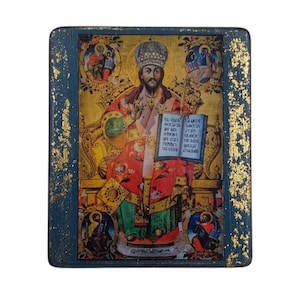 Handmade Jesus Christ Icon – Orthodox Christian Wall Art on Wood – Byzantine Religious Icon – Christian Artwork – Unique Gift & Home Decor