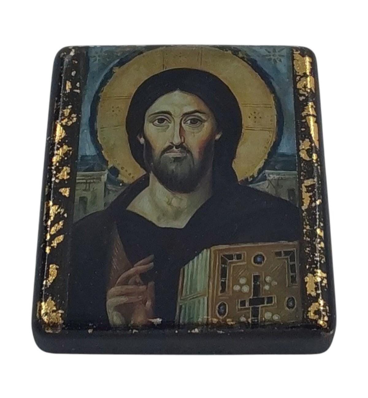 Jesus Christ Pantocrator Orthodox Icon on Wood – Handmade Christian ...