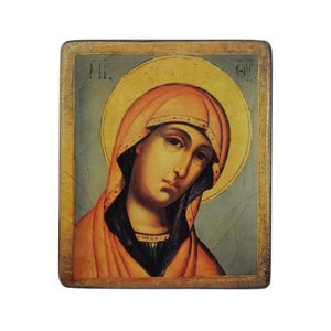Handmade Jesus Christ Icon: Orthodox Christian Wall Art on Wood