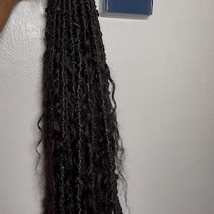 JAH Locs - Handmade Faux Locs - Natural Loc Extensions - Boho Loc Extensions - Crochet Boho Locs - Bohemian and Protective Locs