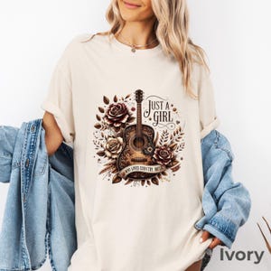 Just A Girl Who Loves Country Music Shirt - Comfort Colors Tee