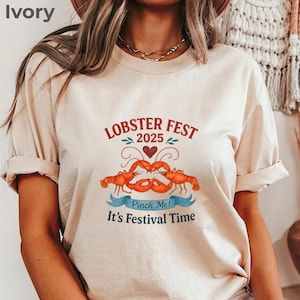 Comfort Colors Lobster T-Shirt, Graphic T-Shirt,Lobster Festival Tee, Lobster Shirt, Oversized Coquette Aesthetic, Nautical Style