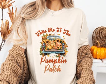 Pumpkin Patch T-Shirt: Comfort Colors Retro Fall Graphic Tee