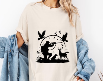 Deer Hunting Graphic Tee, Hunter Dad Gift