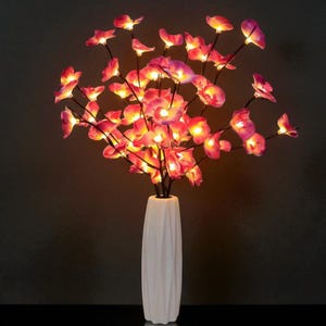 Phalaenopsis Orchideenbaum Lichterkette | 1PC LED Blumen Lichterkette | Batteriebetriebene Hochzeit, Schlafzimmer, Party & Aesthetic Home Decor