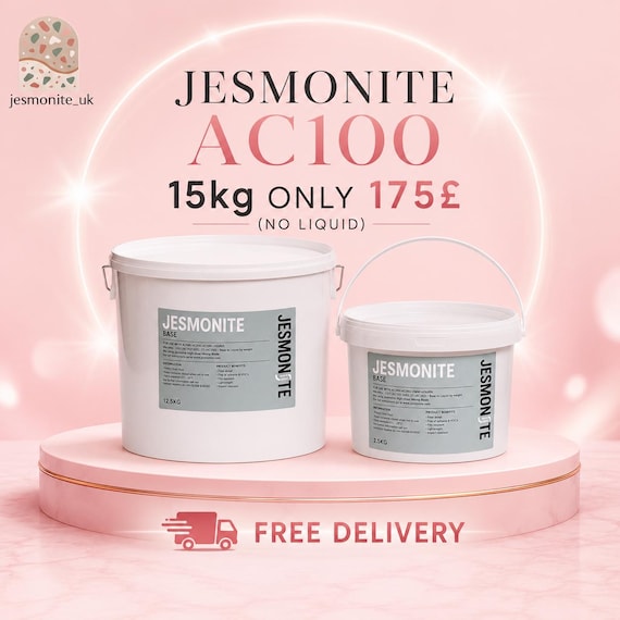 ジェスモナイト JESMONITE AC100 Feパウダー セット ジェスモナイトAC100パウダー15kg：エコ樹脂鋳造ベース（液体なし