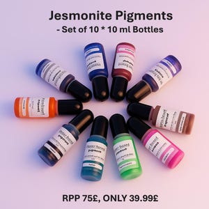 Jesmonite Pigment Set – 10 Premium 10ml Colours | Water-Based Pigments for Resin, Casting, Terrazzo | RRP 75 | UK Seller