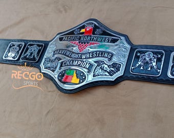 NWA Pacific Northwest Heavyweight Championship Belt Adult Size 4mm Zinc