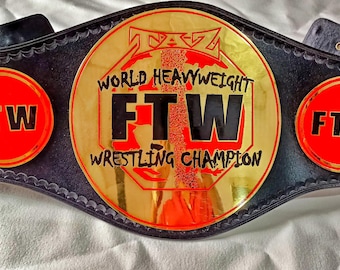 FTW World Heavyweight Championship Belt 2mm Brass Adult Size