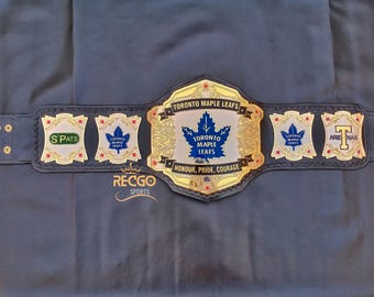 Toronto Maple Leafs Championship Belt 2mm Brass Adult Size