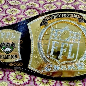 FFL Fantasy Football Championship Spinner Belt 2mm Brass Adult Size