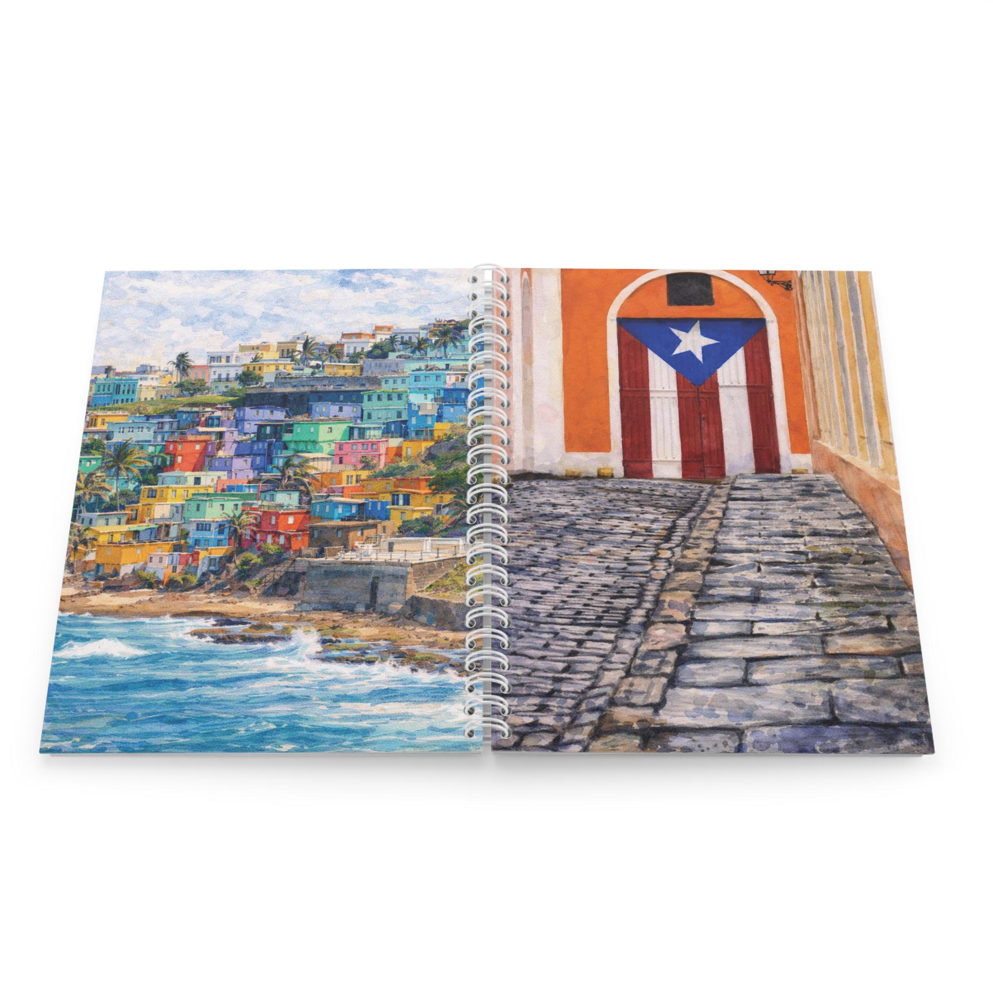 Puerto Rico Doorway Spiral Notebook | Old San Juan Cobblestone Street ...