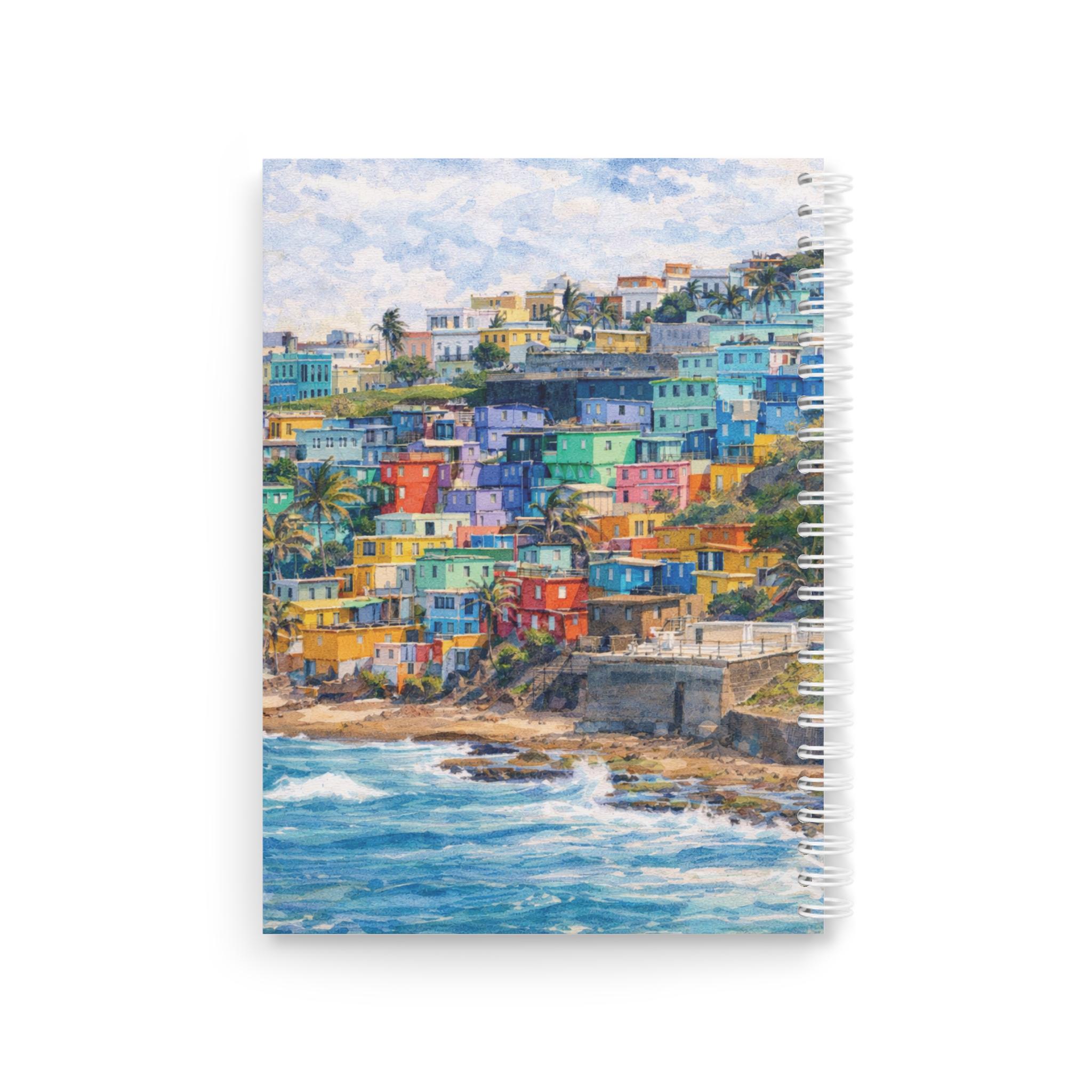 Puerto Rico Doorway Spiral Notebook | Old San Juan Cobblestone Street ...