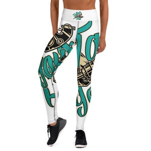 Women&#39;s Tattoo themed White Leggings - Great pair of leggings for Daily wear, for Yoga or Pilates class, Tattoo enthusiasts in general !!