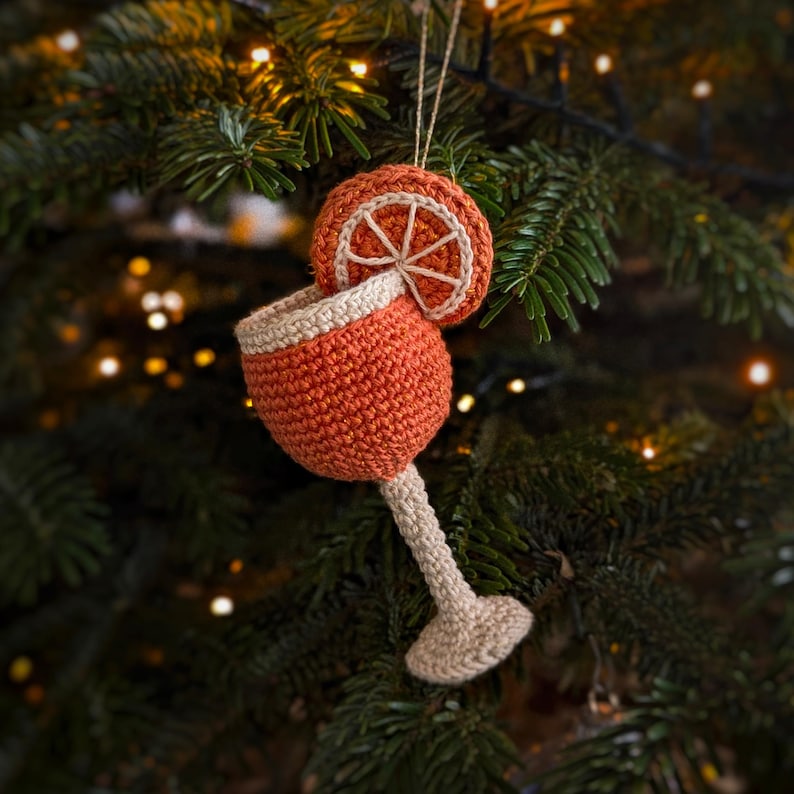 Haakpatroon – Aperol Spritz Bag Charm | Leuke zomerse amigurumi-sleutelhanger | Directe pdf-download afbeelding 4