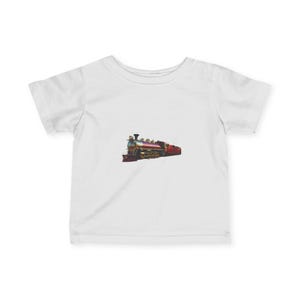 Train Engine Kids Tee, Toddler Railroad T-Shirt, Children&#39;s Locomotive Top, Baby Train Shirt, Choo Choo Engine Infant Jersey, Railway Theme
