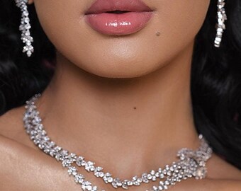 Luxury Bridal Jewelry Set with Zircon Stones