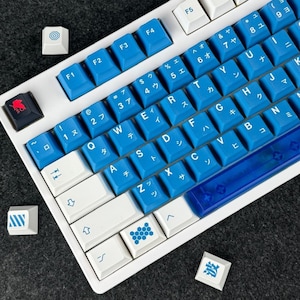 Eva Unit 00 Robot Keycap Set, Anime Mecha Theme Keycap Set for Mechanical Keyboard, Cherry Profile, PBT Material, 139 Keys