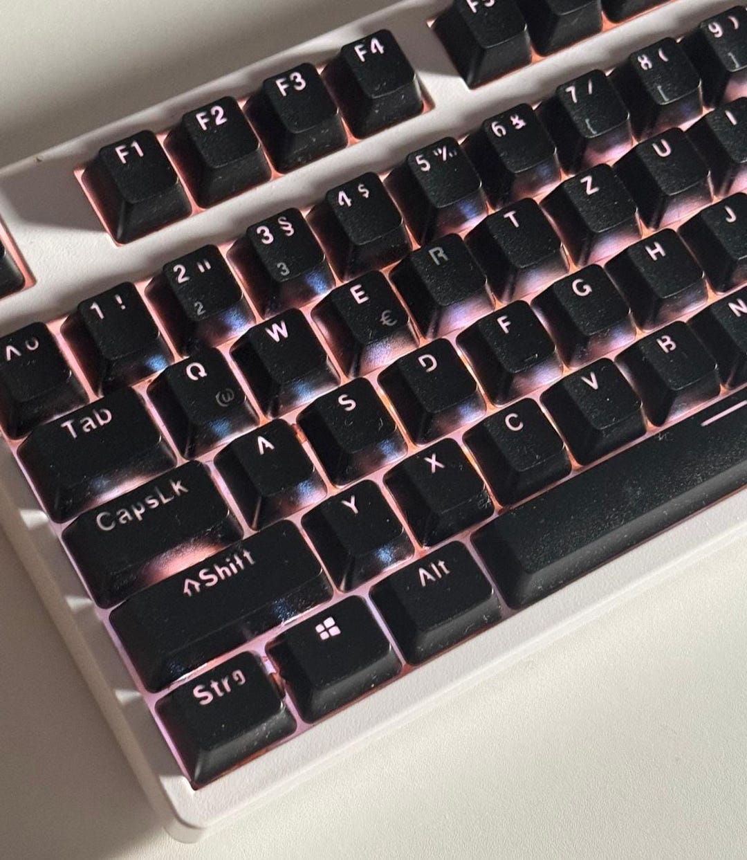 Black Keycap Set, Backlit Black Keycap Set for Mechanical Keyboard ...