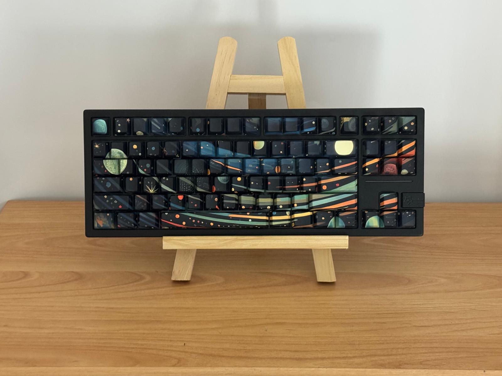 宇宙星空キーキャップセット、メカニカルキーボード用満月キーキャップ