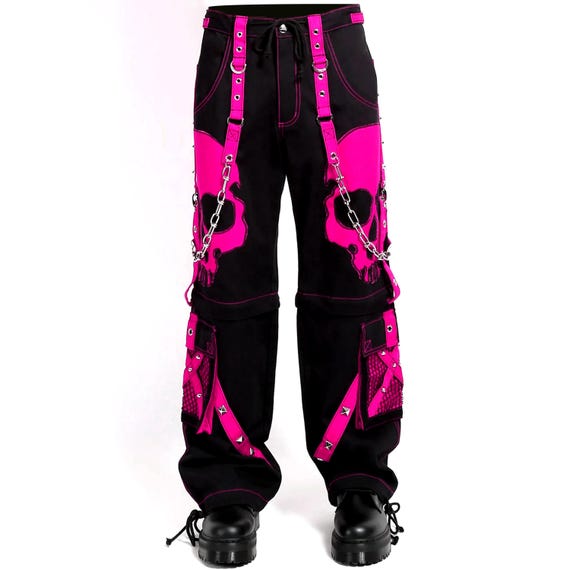 Gothic Skull Zip-off Cargo Pants: Cyberpunk Rave Techwear - Etsy