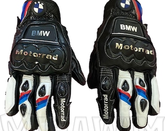 BMW Motorrad Handschuhe Leder Racing Kurze Manschette Harte Knöchelschutz Biker Ausrüstung M Sport