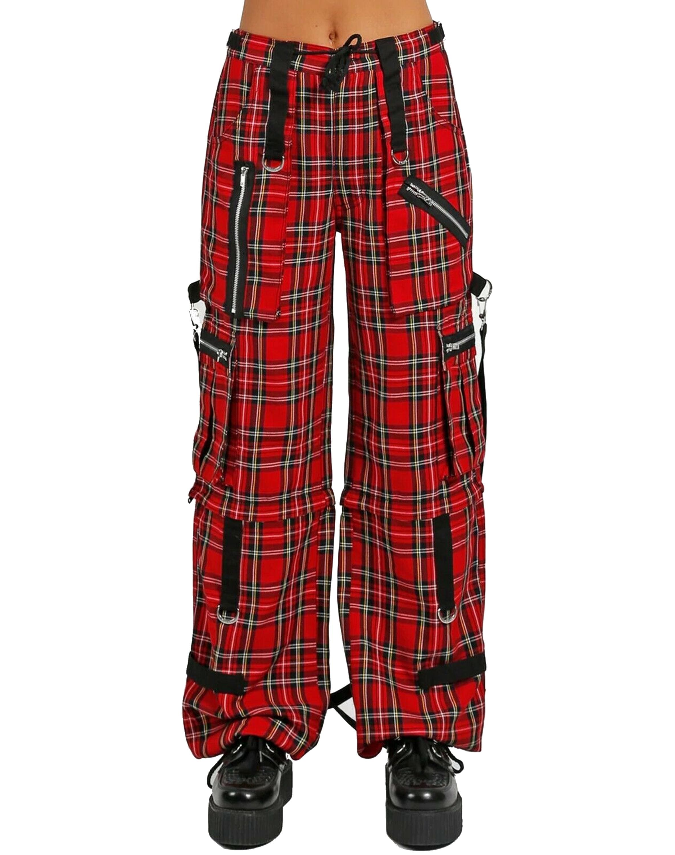 strapless open back dress Two-Pocket Dress Pant | Bootcut (Burgundy Plaid) main image 0