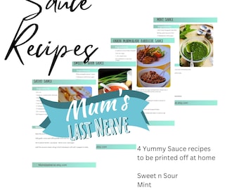 Whip Up Flavorful Delights: Printable Sauce Recipe Bundle Instant Download