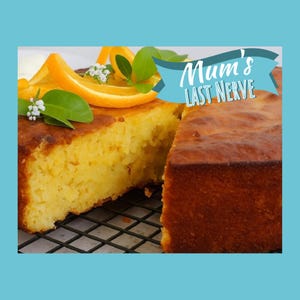 Receptkort för apelsin- och mandelkaka, utskrivbart, digitalt, bakverk, glutenfritt dessertrecept i PDF-format