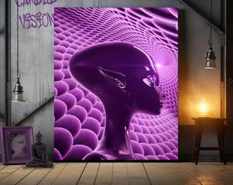 Arte mural de conocimiento cósmico antiguo / Póster imprimible de Registros Akáshicos / Impresión de meditación espiritual extraterrestre / Arte psicodélico / Descarga digital
