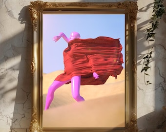 Decoración de viaje al autoconocimiento/viaje interior, arte de camino espiritual, arte mural para el autodescubrimiento y el coraje, expansión de la conciencia