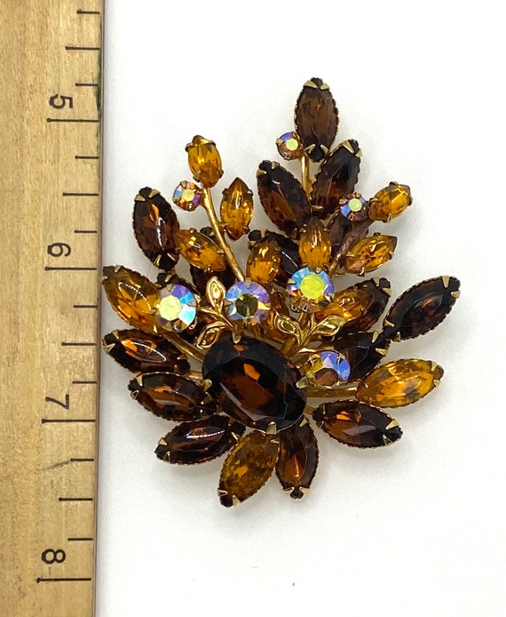 Huge honey rootbeer and ab crystal rhinestone  rh… - image 1